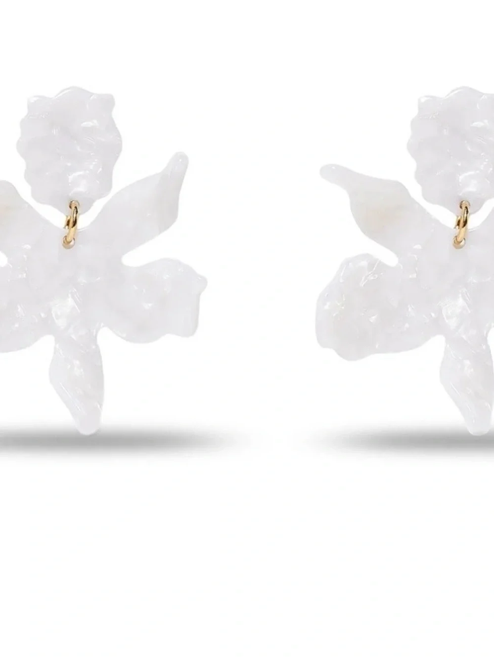 NEW Lilly Pulitzer x Lele Sadoughi ivory statement earrings